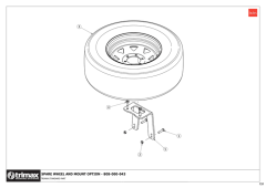 781 - Pegasus S5 722 - Spare Wheel & Mount kit - Option