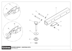 781 - Pegasus S5 SR 493 - Drawbar Assembly - Adjustable Hitch
