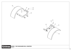 781 - Pegasus S5 SR 493 - Mudguard Assembly Turf Option